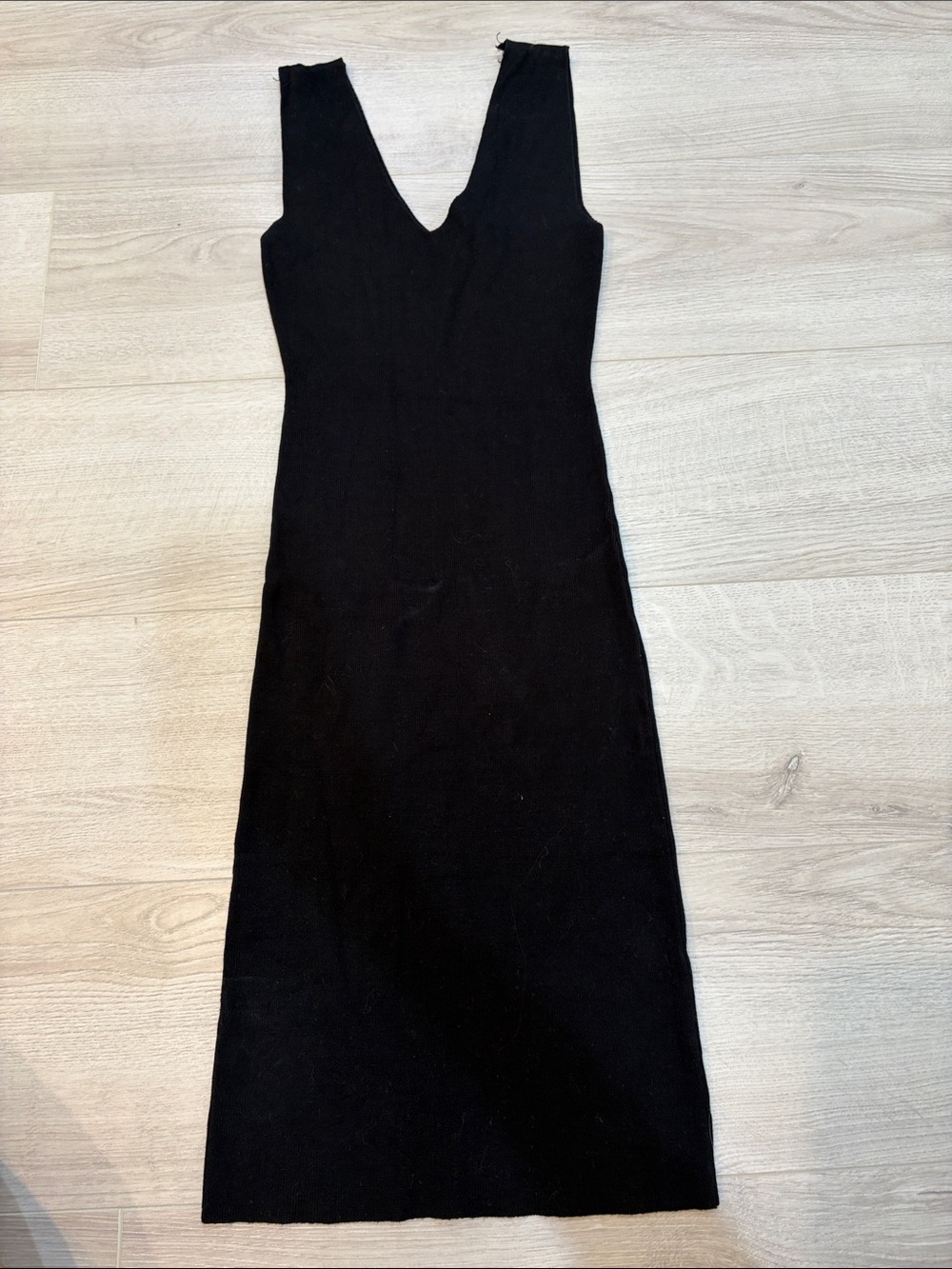 Classic Black V-Neck Women's Dress